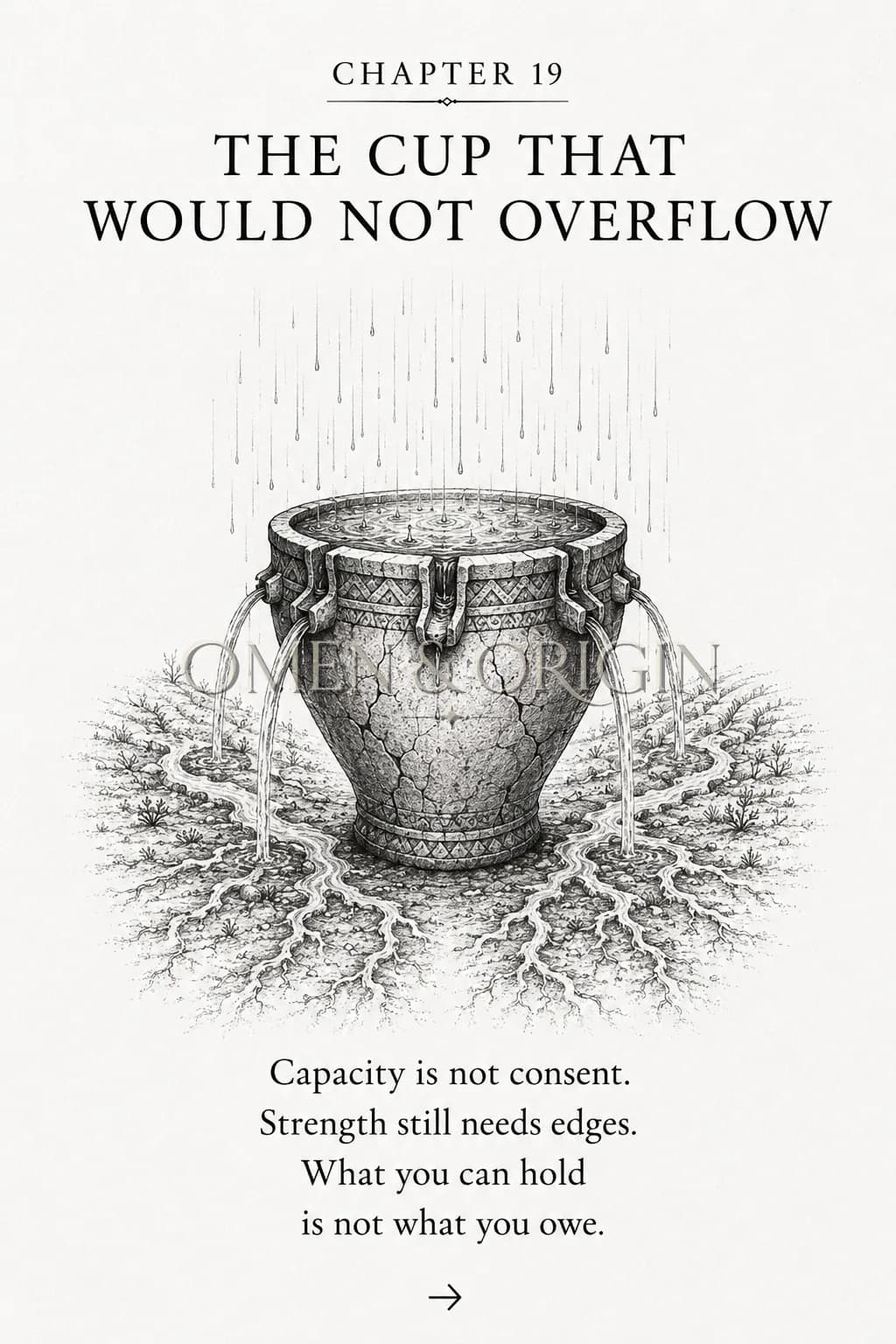 Chapter XIX — The Cup That Would Not Overflow